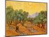 Sun over Olive Grove, 1889-Vincent van Gogh-Mounted Giclee Print