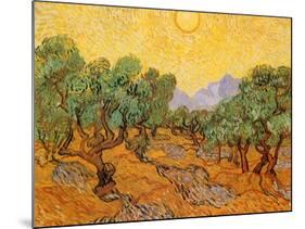 Sun over Olive Grove, 1889-Vincent van Gogh-Mounted Giclee Print