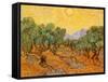 Sun over Olive Grove, 1889-Vincent van Gogh-Framed Stretched Canvas