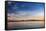 Sun Painting the City Skyline Gold, Blue Water and Sky-West Coast Scapes-Framed Stretched Canvas