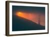 Sun Peeking Through the Fog at Golden Gate Bridge-null-Framed Photographic Print