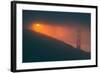 Sun Peeking Through the Fog at Golden Gate Bridge-null-Framed Photographic Print