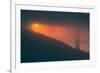 Sun Peeking Through the Fog at Golden Gate Bridge-null-Framed Photographic Print