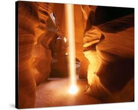 Sun Ray In Antelope Canyon-null-Stretched Canvas