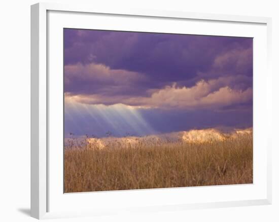 Sun Rays in the Afternoon Storm Clouds, Maasai Mara, Kenya-Joe Restuccia III-Framed Photographic Print