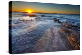 Sun Rays over the Pacific Ocean Near Sunset Cliffs in San Diego, Ca-Andrew Shoemaker-Stretched Canvas