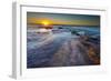 Sun Rays over the Pacific Ocean Near Sunset Cliffs in San Diego, Ca-Andrew Shoemaker-Framed Photographic Print