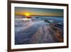 Sun Rays over the Pacific Ocean Near Sunset Cliffs in San Diego, Ca-Andrew Shoemaker-Framed Photographic Print