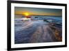 Sun Rays over the Pacific Ocean Near Sunset Cliffs in San Diego, Ca-Andrew Shoemaker-Framed Photographic Print