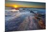 Sun Rays over the Pacific Ocean Near Sunset Cliffs in San Diego, Ca-Andrew Shoemaker-Mounted Photographic Print
