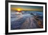 Sun Rays over the Pacific Ocean Near Sunset Cliffs in San Diego, Ca-Andrew Shoemaker-Framed Photographic Print