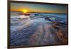 Sun Rays over the Pacific Ocean Near Sunset Cliffs in San Diego, Ca-Andrew Shoemaker-Framed Photographic Print