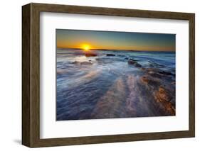 Sun Rays over the Pacific Ocean Near Sunset Cliffs in San Diego, Ca-Andrew Shoemaker-Framed Photographic Print