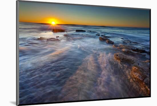 Sun Rays over the Pacific Ocean Near Sunset Cliffs in San Diego, Ca-Andrew Shoemaker-Mounted Photographic Print