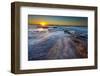 Sun Rays over the Pacific Ocean Near Sunset Cliffs in San Diego, Ca-Andrew Shoemaker-Framed Premium Photographic Print