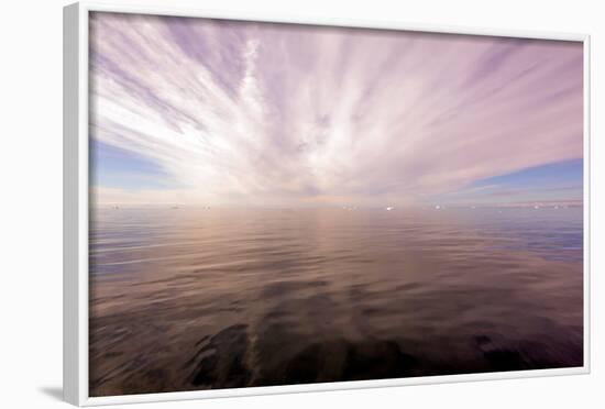 Sun Rays Through Clouds Above the Ocean, Greenland-Françoise Gaujour-Framed Photographic Print