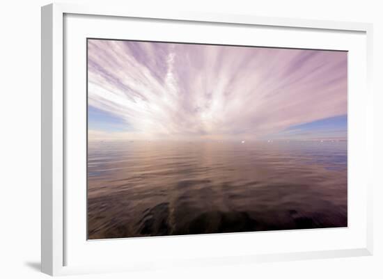 Sun Rays Through Clouds Above the Ocean, Greenland-Françoise Gaujour-Framed Photographic Print