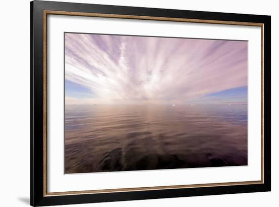 Sun Rays Through Clouds Above the Ocean, Greenland-Françoise Gaujour-Framed Photographic Print