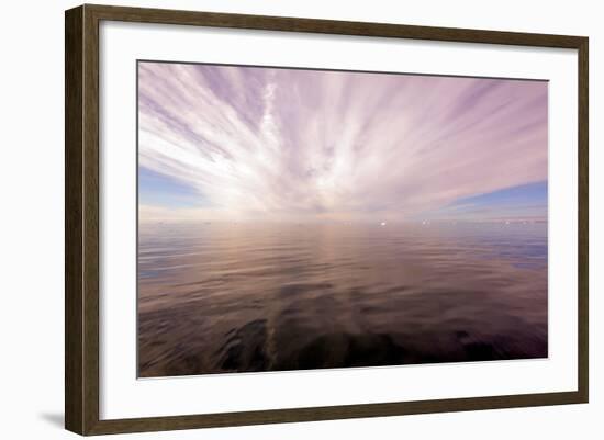 Sun Rays Through Clouds Above the Ocean, Greenland-Françoise Gaujour-Framed Photographic Print