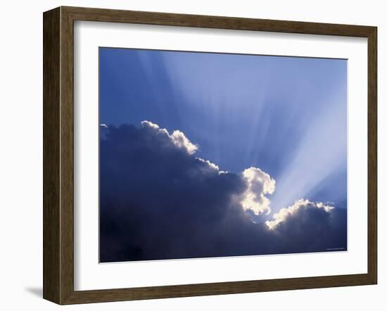 Sun Rays Through Clouds-Jon Arnold-Framed Photographic Print