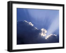 Sun Rays Through Clouds-Jon Arnold-Framed Photographic Print