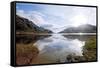 Sun Reflection of Loch Shiel Lake at Glenn Finnan Highlands Scotland-vichie81-Framed Stretched Canvas