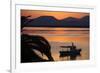 Sun Rise over the Lagoon of Sant'Antioco, Sardinia, Italy, Mediterranean, Europe-Oliviero Olivieri-Framed Photographic Print