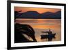 Sun Rise over the Lagoon of Sant'Antioco, Sardinia, Italy, Mediterranean, Europe-Oliviero Olivieri-Framed Photographic Print