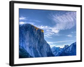 Sun Rises, First Light on Top of El Capitan, Yosemite, California, USA-Tom Norring-Framed Photographic Print