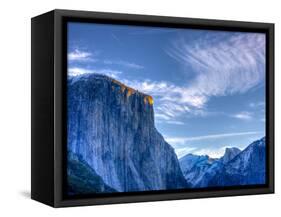 Sun Rises, First Light on Top of El Capitan, Yosemite, California, USA-Tom Norring-Framed Stretched Canvas