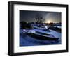 Sun Rises in Mackerel Cove on Bailey Island Where Fishermen's Skiffs Wait Out the Winter, in Maine-null-Framed Photographic Print