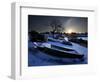 Sun Rises in Mackerel Cove on Bailey Island Where Fishermen's Skiffs Wait Out the Winter, in Maine-null-Framed Photographic Print