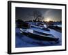 Sun Rises in Mackerel Cove on Bailey Island Where Fishermen's Skiffs Wait Out the Winter, in Maine-null-Framed Photographic Print