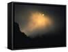 Sun Rises Over Mountain Top, Kilimanjaro-Michael Brown-Framed Stretched Canvas