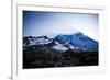 Sun Rising from Behind Mount Rainier - Mount Rainier National Park, Washington-Dan Holz-Framed Photographic Print