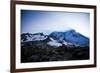 Sun Rising from Behind Mount Rainier - Mount Rainier National Park, Washington-Dan Holz-Framed Photographic Print