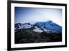 Sun Rising from Behind Mount Rainier - Mount Rainier National Park, Washington-Dan Holz-Framed Photographic Print