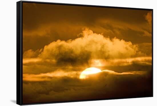 Sun Rising Through the Clouds at Dawn, ANWR, Alaska, USA-Steve Kazlowski-Framed Stretched Canvas