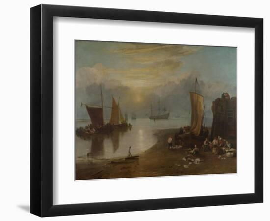 Sun rising through Vapour: Fishermen cleaning and selling Fish. Before 1807-J. M. W. Turner-Framed Giclee Print