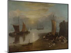 Sun rising through Vapour: Fishermen cleaning and selling Fish. Before 1807-J. M. W. Turner-Mounted Giclee Print