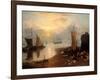 Sun Rising Through Vapour: Fishermen Cleaning and Selling Fish-J. M. W. Turner-Framed Giclee Print