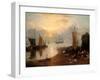 Sun Rising Through Vapour: Fishermen Cleaning and Selling Fish-J. M. W. Turner-Framed Giclee Print