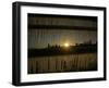 Sun Sets on a Sub Zero Day Behind the Skyline of Milwaukee-null-Framed Photographic Print