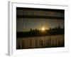 Sun Sets on a Sub Zero Day Behind the Skyline of Milwaukee-null-Framed Photographic Print