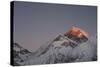 Sun Sets on Mount Everest Seen from Kala Patar, Khumbu, Himalayas, Nepal, Asia-Alex Treadway-Stretched Canvas