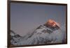 Sun Sets on Mount Everest Seen from Kala Patar, Khumbu, Himalayas, Nepal, Asia-Alex Treadway-Framed Photographic Print