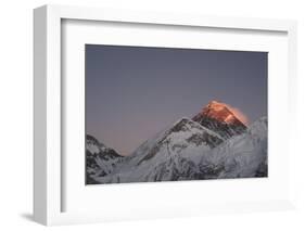 Sun Sets on Mount Everest Seen from Kala Patar, Khumbu, Himalayas, Nepal, Asia-Alex Treadway-Framed Photographic Print