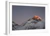 Sun Sets on Mount Everest Seen from Kala Patar, Khumbu, Himalayas, Nepal, Asia-Alex Treadway-Framed Photographic Print