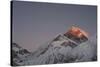 Sun Sets on Mount Everest Seen from Kala Patar, Khumbu, Himalayas, Nepal, Asia-Alex Treadway-Stretched Canvas