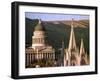 Sun Sets on Utah's Capitol Building-null-Framed Premium Photographic Print